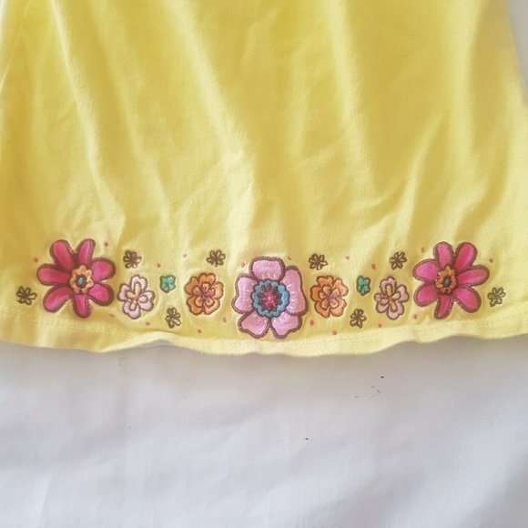 Emmas Garden Blouse Top Size 24 months Yellow Embroidery Floral Short Sleeve - Picture 4 of 12